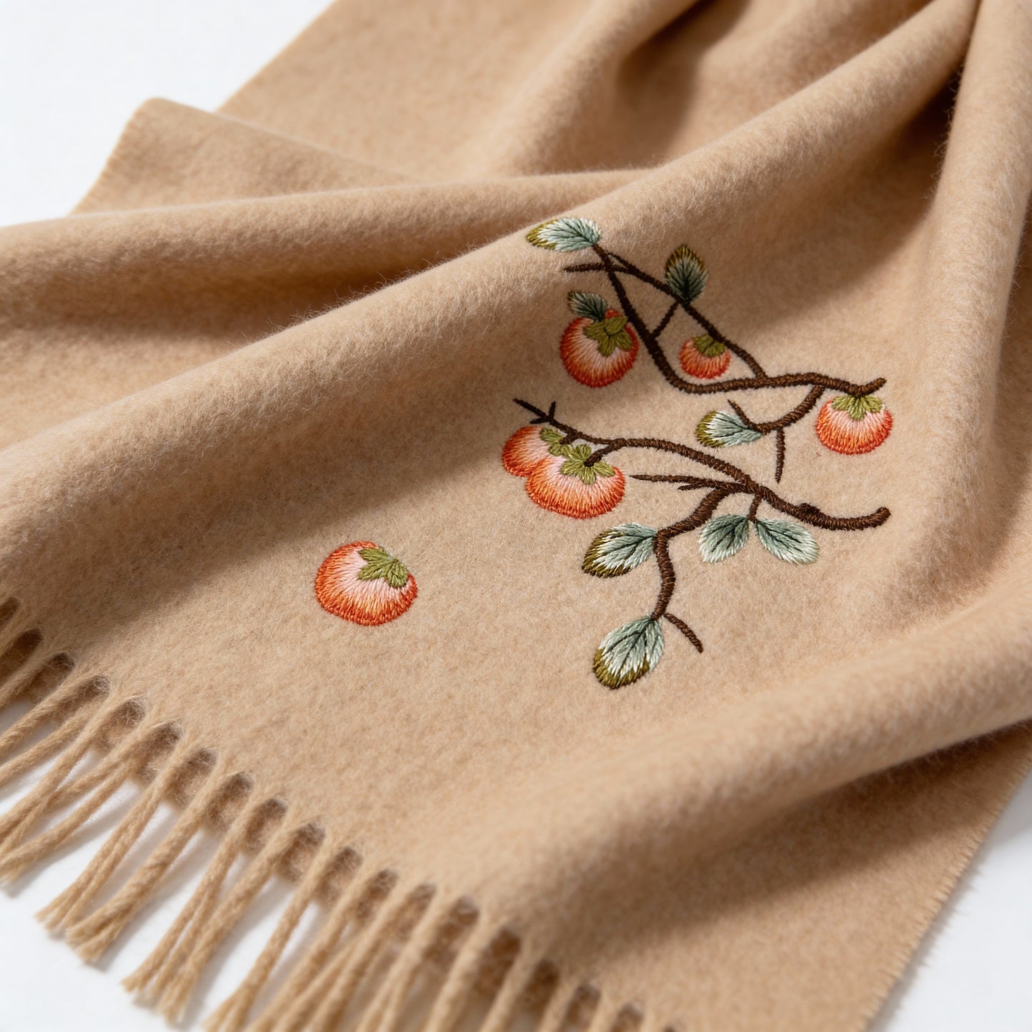 100% Cashmere Scarf with Su Embroidery : Everything as you wish
